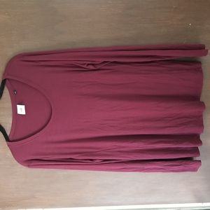 CAbi burgundy tunic top